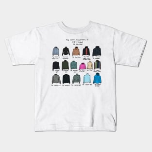 The Many Turtlenecks of Love Actually Kids T-Shirt